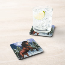 Rearing Chestnut Unicorn Coaster