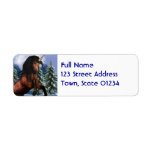 Rearing Chestnut Unicorn  Mailing Labels