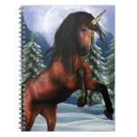 Rearing Chestnut Unicorn Notebook