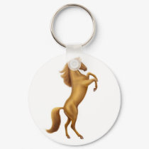 Rearing Golden Horse Keychain by twopurringcats Rearing Golden Horse Keychain