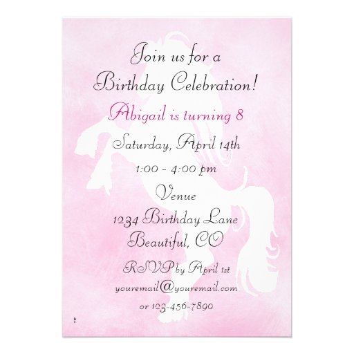 Rearing Horse Birthday Invitation