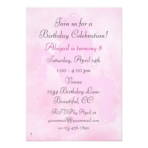 Rearing Horse Birthday Invitation