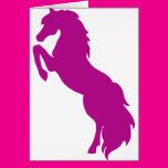 Rearing Horse in Grape Greeting Cards