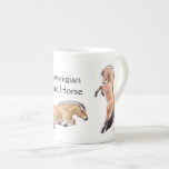 Rearing Norwegian Fjord Horse Customizable Bone Ch Bone China Mugs