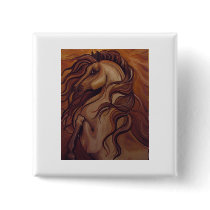 Rearing Spanish Horse Pinback Button