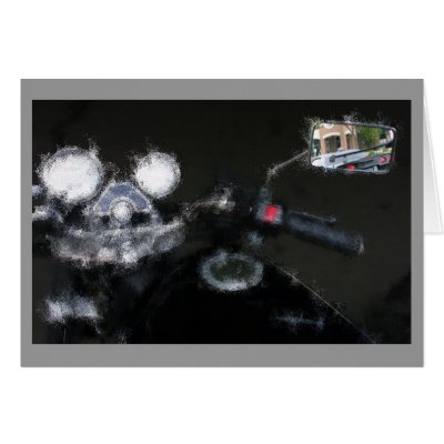 Rearview Mirror Scene Card by mnmelinda