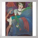 'Reba's Red Scarf' small wall poster