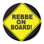 Rebbe on Board Magnet