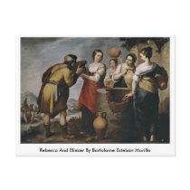 Rebecca And Eliezer By Bartolome Esteban Murillo Postcards