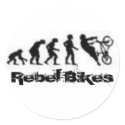 Rebel Bikes Evolution Sticker by krisandm Rebel Bikes Evolution Sticker