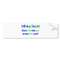 Rebel Child in Blues & Greens Bumper Sticker