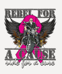 Rebel For a Cause - Breast Cancer Tshirts