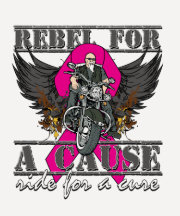 Rebel For a Cause - Breast Cancer Tshirts