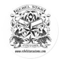 Rebel Star Customs Tattoo Logo stickers by rebelstarcustoms Rebel Star Customs Tattoo Logo stickers