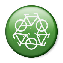 ReBicycle Green Refrigerator Magnet