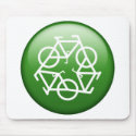 ReBicycle Green mousepads by ColorMeHappy ReBicycle Green mousepads