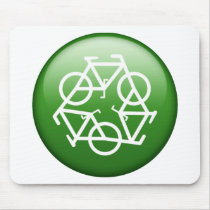 ReBicycle Green mousepads by ColorMeHappy ReBicycle Green mousepads