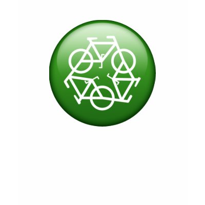 ReBicycle Green Tee Shirt by ColorMeHappy
