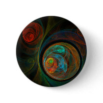 Rebirth Abstract Art Button (round)