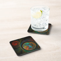 Rebirth Abstract Art Cork Coaster