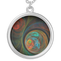 Rebirth Abstract Silver Necklace