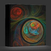 Rebirth Blue Abstract Art Binder binders