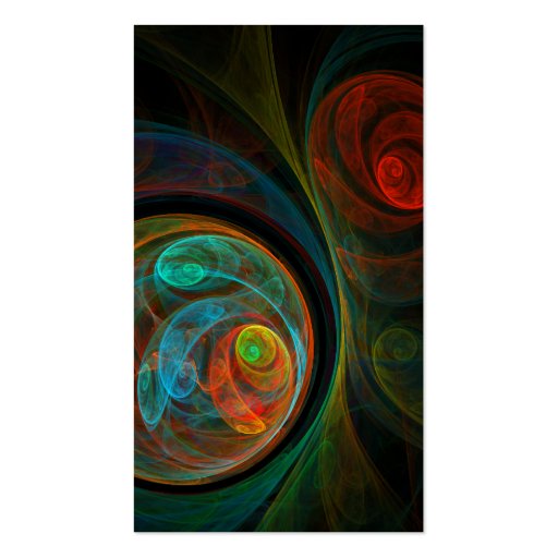 Rebirth Blue Abstract Art Business Card (front side)