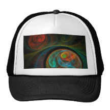 Rebirth Blue Abstract Art Hat