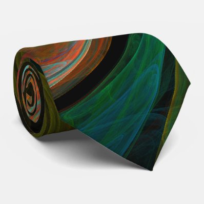 Rebirth Blue Abstract Art Tie