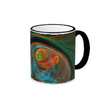 Rebirth Blue Abstract Coffee Mug