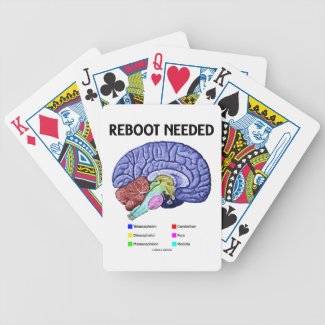 Reboot Needed (Anatomical Brain Humor) Bicycle Poker Deck