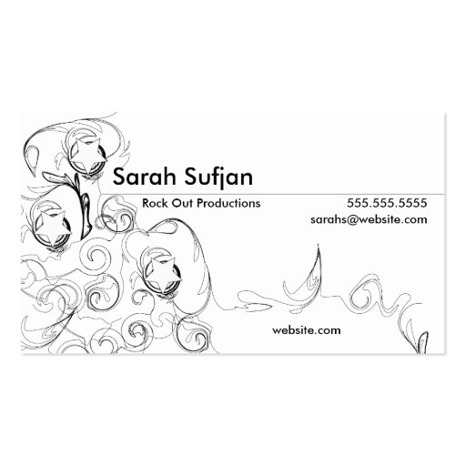 Reborn - Black & White Business Card Template (front side)
