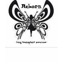 Reborn Butterfly - Lung tx survivor ladie's Tshirt by transplantshirts Reborn Butterfly - Lung tx survivor ladie's Tshirt