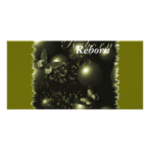 Reborn Christmas Green Bookmarker Picture Card