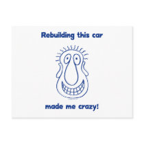 Rebuilding An Old Car Post Card