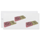Rec as Re Rhenium and C Carbon Personalized Rack Card