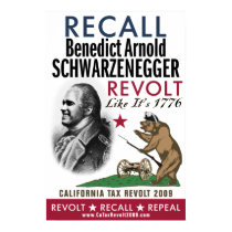 Recall Benedict Arnold - Revolt Like 1776 Poster posters
