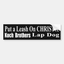 Recall Governor Chris Christie Koch Oil's Minion Bumper Sticker