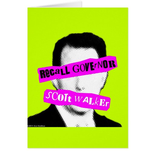 Recall Governor Scott Walker Card