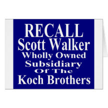 Recall Governor Scott Walker Corporate Minion Greeting Cards