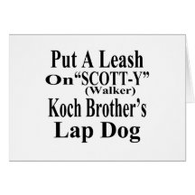 Recall Governor Scott Walker Corporate Minion Card