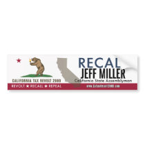 Recall Jeff Miller Bumper Sticker bumper stickers