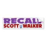 Recall Scott Walker Bumper Sticker