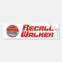 Recall Scott Walker Bumper Sticker