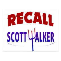 Recall Scott Walker Postcard