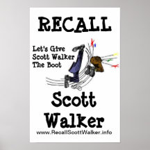 Recall Scott Walker Protest Poster