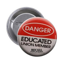 Recall Scott Walker - Union Member Button