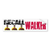 RECALL WALKER bumper stickers
