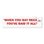 Recall Walker Bumper Sticker