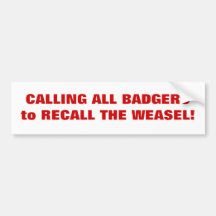 Recall Walker Bumper Sticker